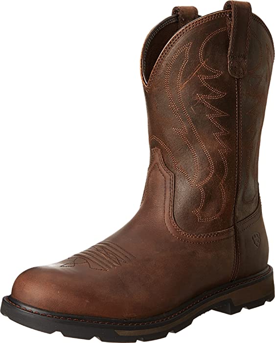 ARIAT Men's Groundbreaker Round Toe Safety, Wide Calf, Work Boots