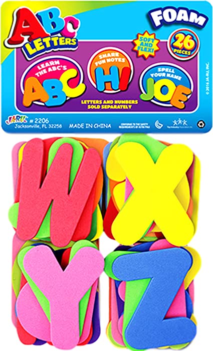 Non-Toxic ABC Alphabet Foam Letters Tiles 26 Pieces Soft Foam Colorful Learning Tool for Girl Boy & Toddlers Educational Game & Baby Bath Toys. Party Favor Baby Toys Classroom Supplies Lette-2206-1