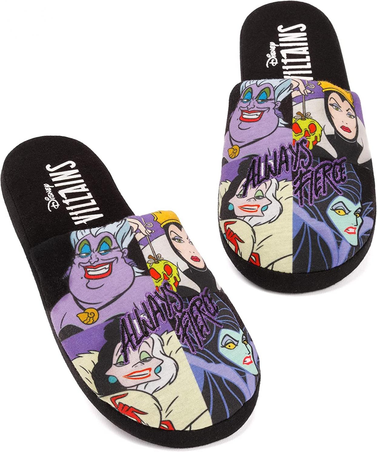 Disney Villains Slippers Womens Slip On Evil Ladies House Shoes