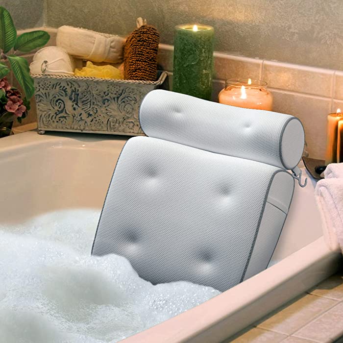 JODA Home Bathtub Pillow, Bath Pillows for Tub, Bath Tub Pillow Headrest, Tub Pillow for Back and Head, Bathtub Pillow for Soaking Tub, Spa Pillow for Bathtub