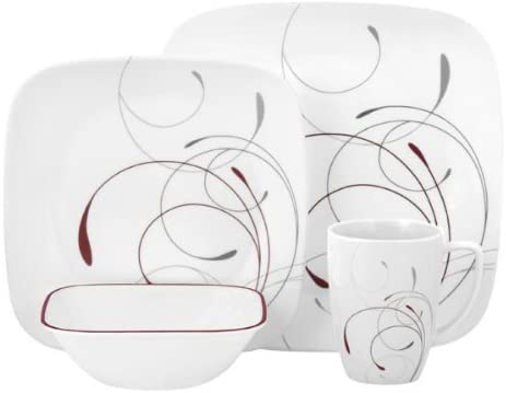 Corelle Square 16-Piece Dinnerware Set, Splendor, Service for 4