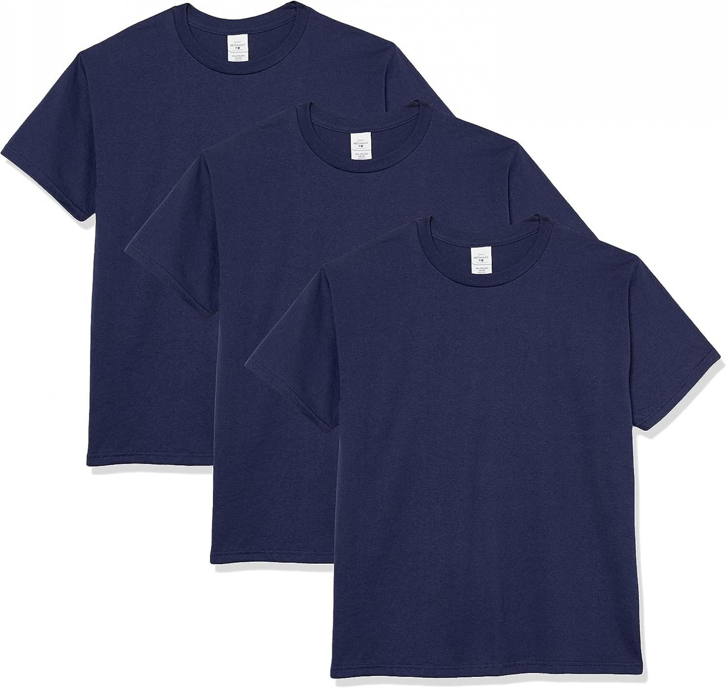 Hanes Boys' EcoSmart Short Sleeve Tee Value Pack (3-Pack)