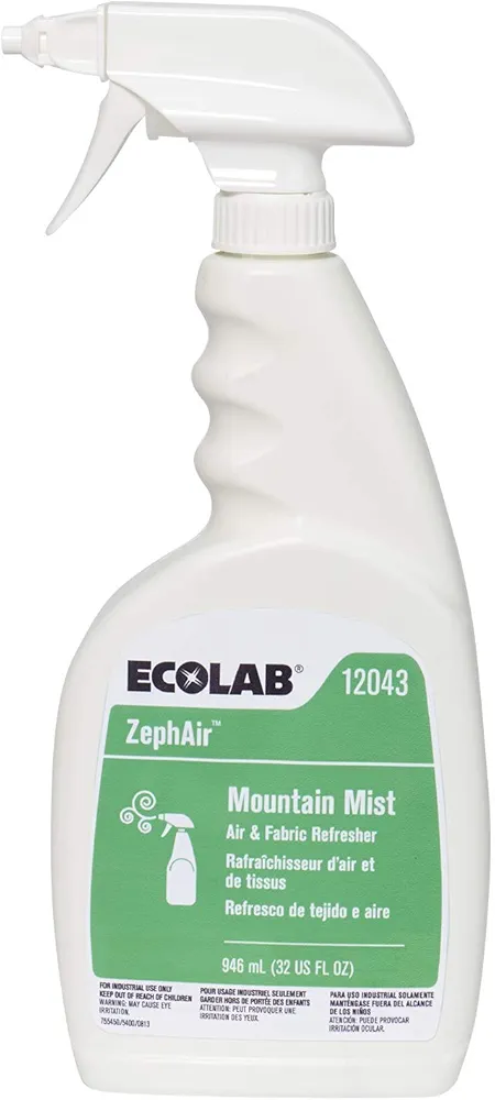 Ecolab 12043 ZephAir Mountain Mist Air Freshener, Commercial-Grade Room Freshener, Case of 6