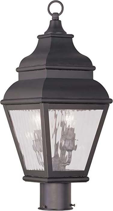 Livex Lighting 2603-07 Exeter 2-Light Outdoor Post Head, Bronze