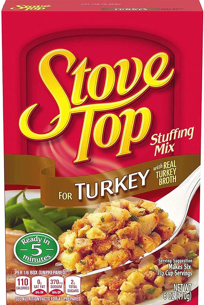 Stove Top Stuffing Mix, Turkey, 6 Ounce (Pack of 2)