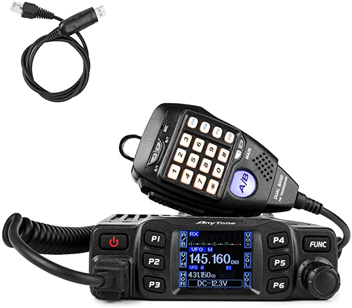 AnyTone AT-778UV Transceiver Mobile Radio Dual Band 25W VHF/UHF VOX Vehicle Car Radio w/Cable