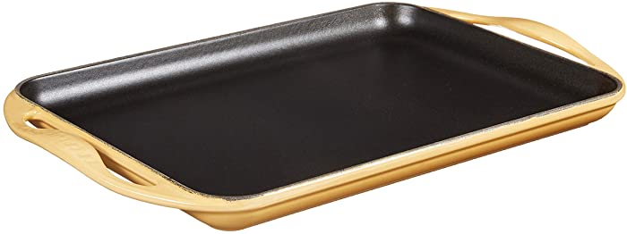 Le Creuset Enameled Cast Iron Rectangular Skinny Griddle, 13" x 8.5", Quince