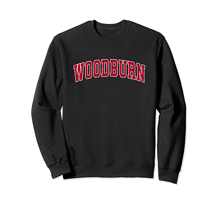 Woodburn Oregon OR Vintage Sports Design Red Design Sweatshirt