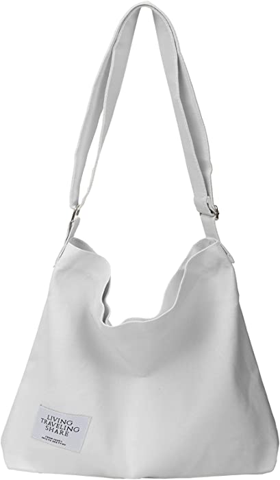 Tchh-Dayup Hobo Bags for Women Canvas Crossbody Tote Large Handbags