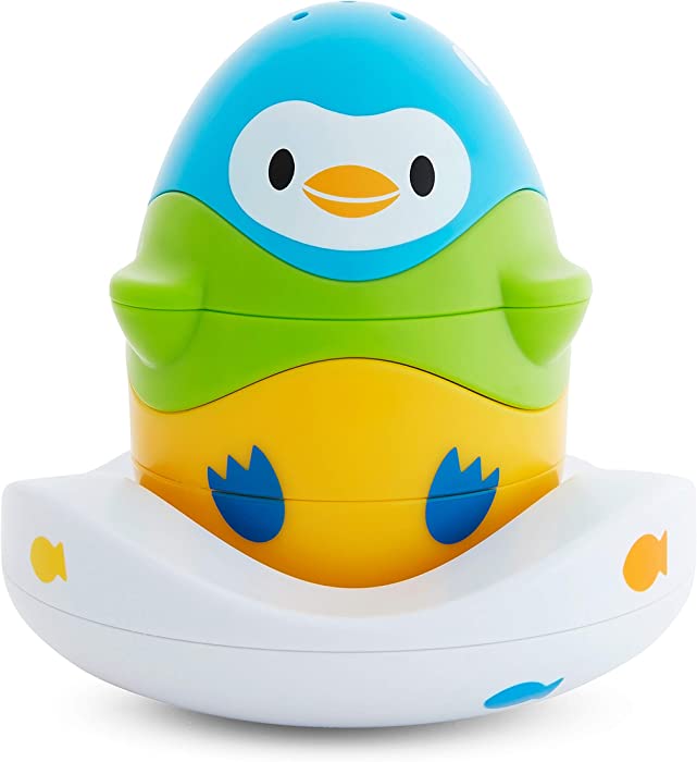 Munchkin Stack N' Match Bath Toy, Blue, Green & Yellow