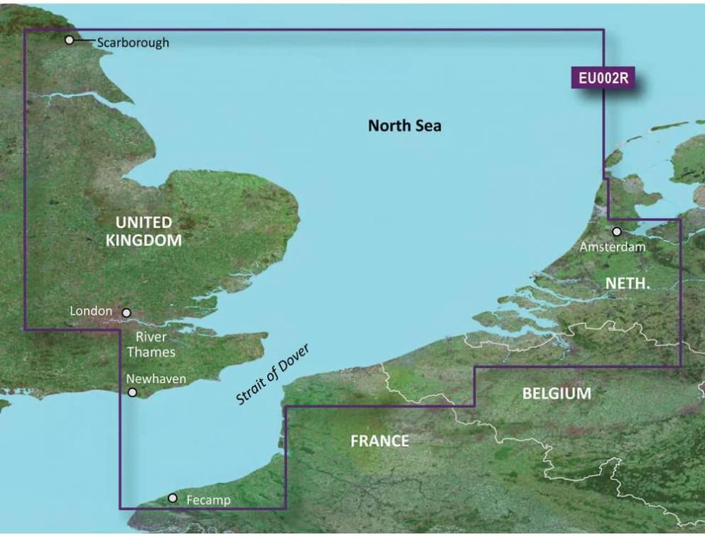 Garmin Bluechart G2 HXEU002R - Dover to Amsterdam and England Southeast - microSD/SD