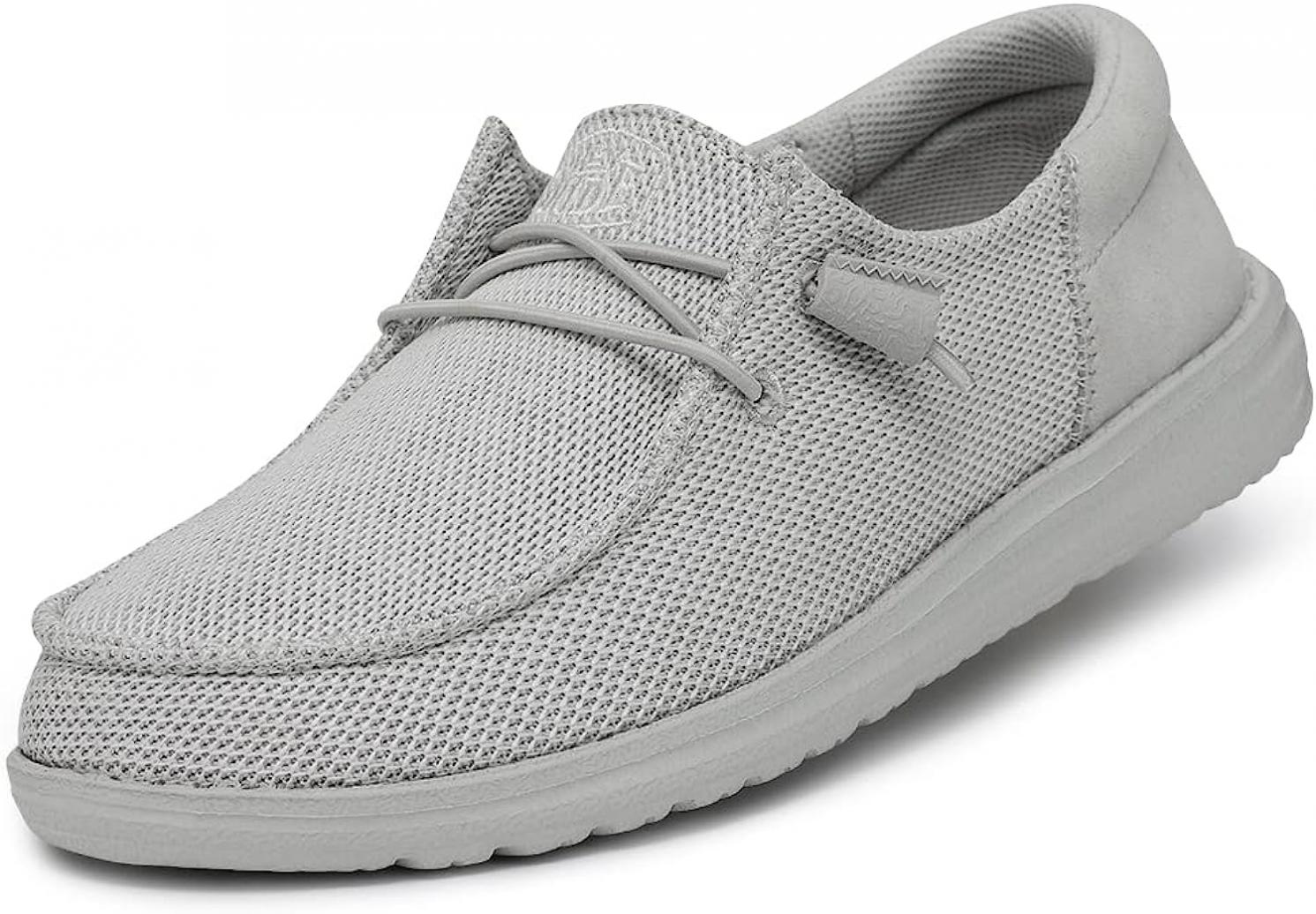 Hey Dude Women's Wendy Funk Mono Grey Size 8 | Women's Shoes | Women's Slip On Shoes | Comfortable & Light-Weight