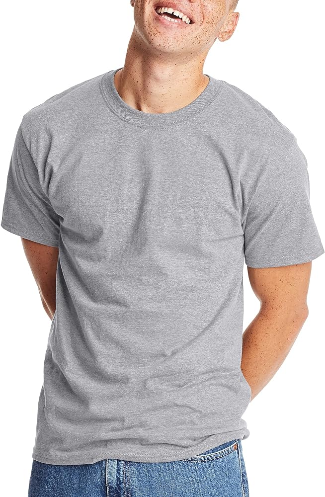 Hanes mens Beefyt T-shirt, Heavyweight Cotton Crewneck Tee, 1 Or 2 Pack, Available in Tall Sizes