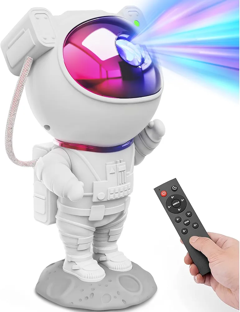 Mooyran Colorful Astronaut Galaxy Projector - Special Limited Edition Star Lights for Bedroom Astronaut Space Projector, Starry Ceiling Lamp with Timer & Remote, Adults Room Decor