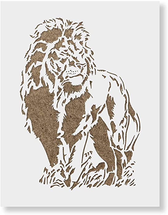 Lion Stencil for Walls and Crafts - Reusable Stencils of a Lion for Painting in Small & Large Sizes - Made in USA