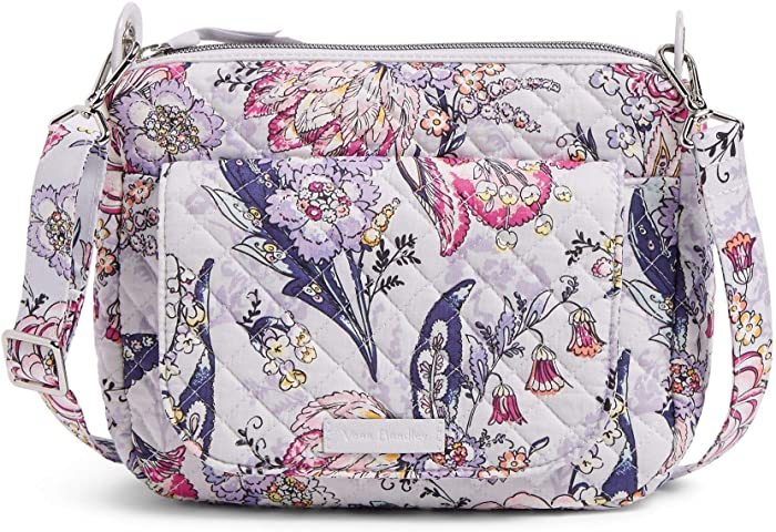 Vera Bradley Women's Microfiber Carson Mini Shoulder Bag Crossbody Purse