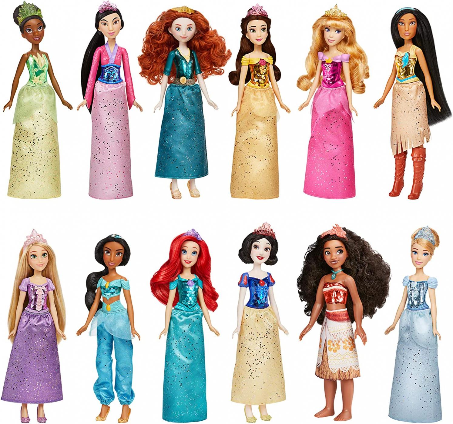 Disney Princess Royal Collection, 12 Royal Shimmer Fashion Dolls with Skirts and Accessories, Toy for Girls 3 Years Old and Up (Amazon Exclusive)