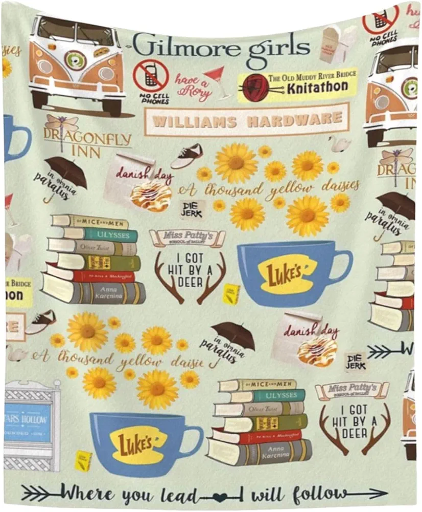 Gilmore Girls Blanket, Super Soft Air Conditioning Blanket, Warm Cozy Flannel Blankets for Bedroom, Sofa, Living Room (150×200cm)