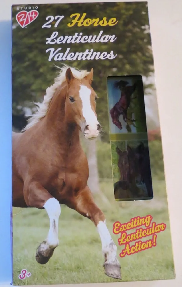 27 Horse Lenticular Valentines Classroom Sharing Cards by Studio