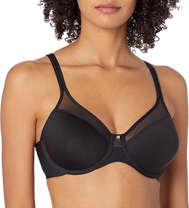 Bali One Smooth U Underwire Bra, Ultra Light Underwire T-Shirt Bra, Convertible Underwire Bra with Stay-in-Place Straps