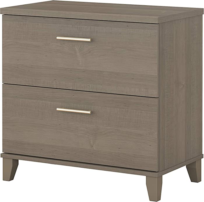 Bush Furniture Somerset 2 Drawer Lateral File Cabinet in Ash Gray