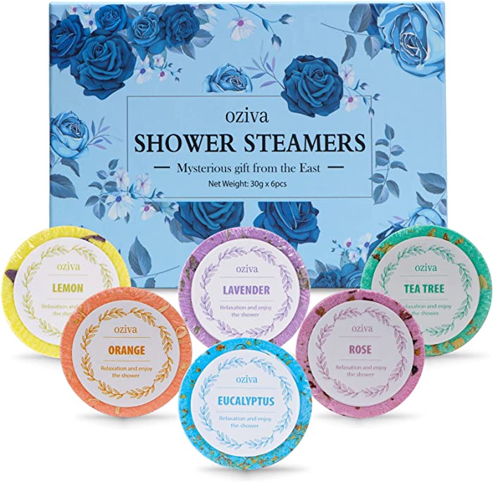 Oziva Aromatherapy Shower Steamers - Nighttime Shower Tablets, Shower Bombs Gifts for Women and Men - Self Care and Relaxation Stress Relief, Home Spa Gifts