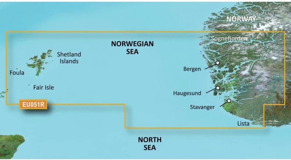 Garmin BlurChart VEU051R - Lista - Sognefjorden - SD Card