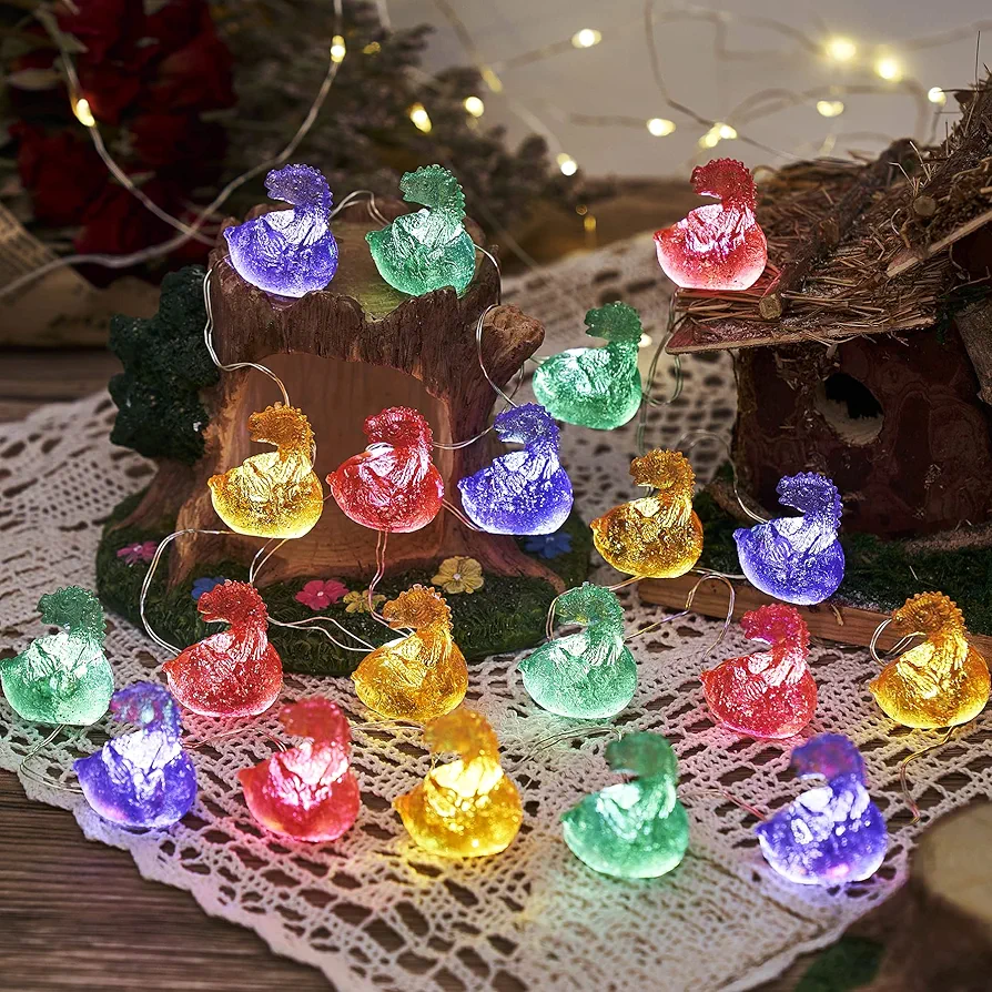 Fairy Dragon Egg Decorative String Lights Kitten Décor Kids Gifts Toy Dinosaur Egg 8.5ft 20LEDs USB or Battery Operated with Remote for Indoor Birthday Thanksgiving Christmas Party Garden Decoration