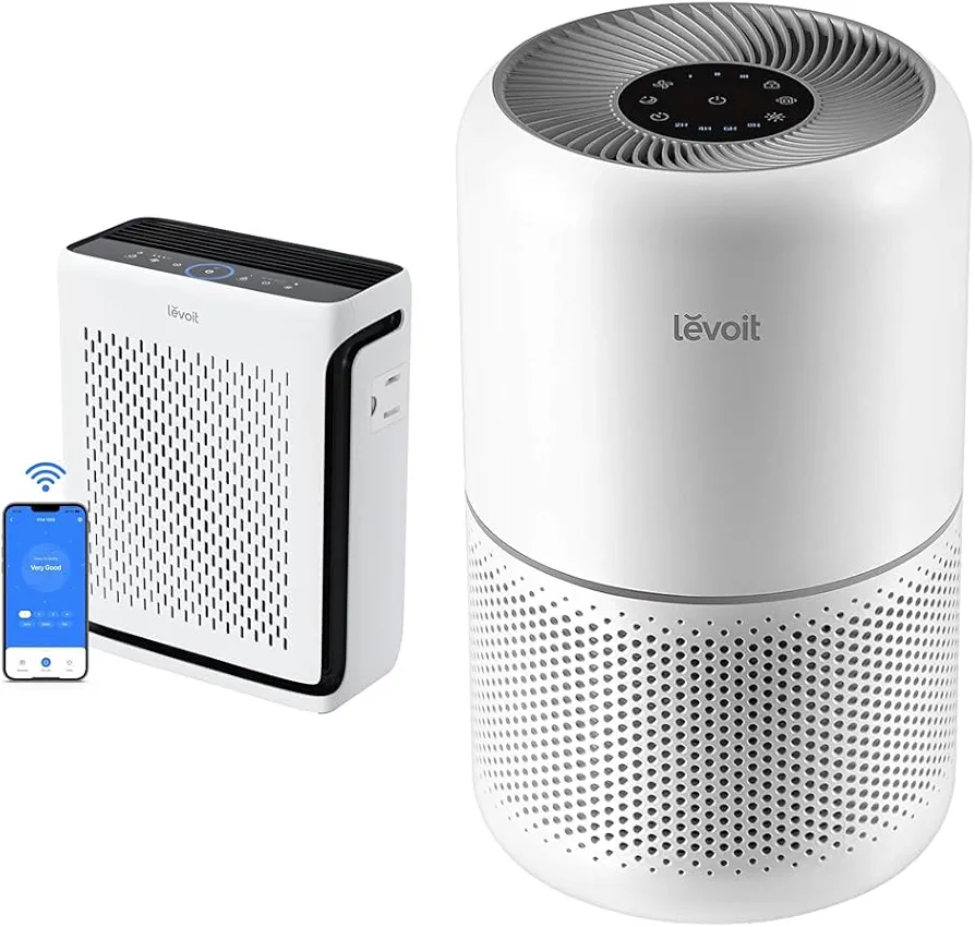 LEVOIT Air Purifiers for Home Large Room Up to 1110 Ft2 and 1095 Ft2 with Air Quality Sensors, Smart WiFi, Washable Filters