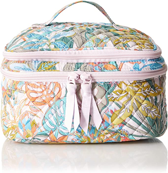 Vera Bradley Women's Cotton Brush Up Cosmetic Makeup Organizer Case Bag