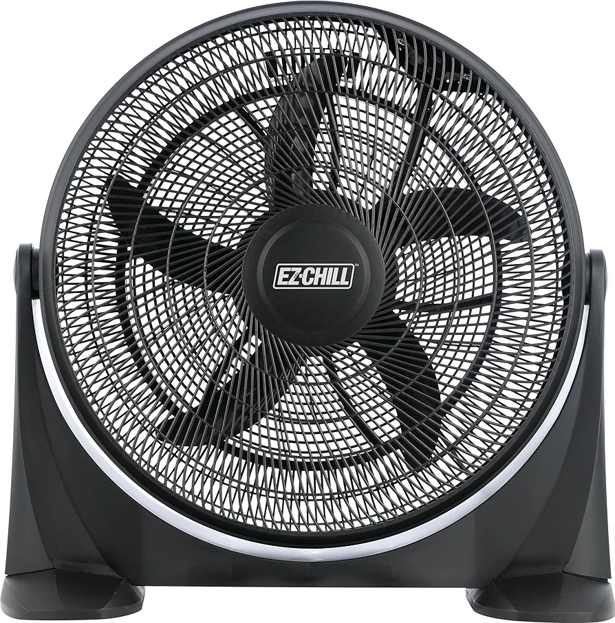 20" High Velocity Floor Fan with 180 Degree Adjustable Tilt, 3 Speed, Ideal for Home, Bedroom, & Office, 01302