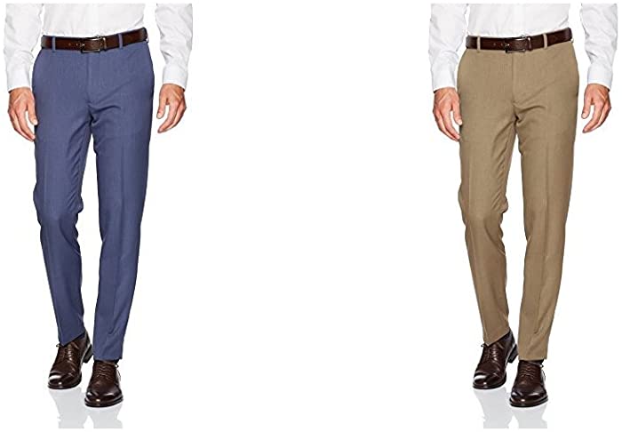 Van Heusen Men's Slim Fit Stretch Flat Front Traveler Pant