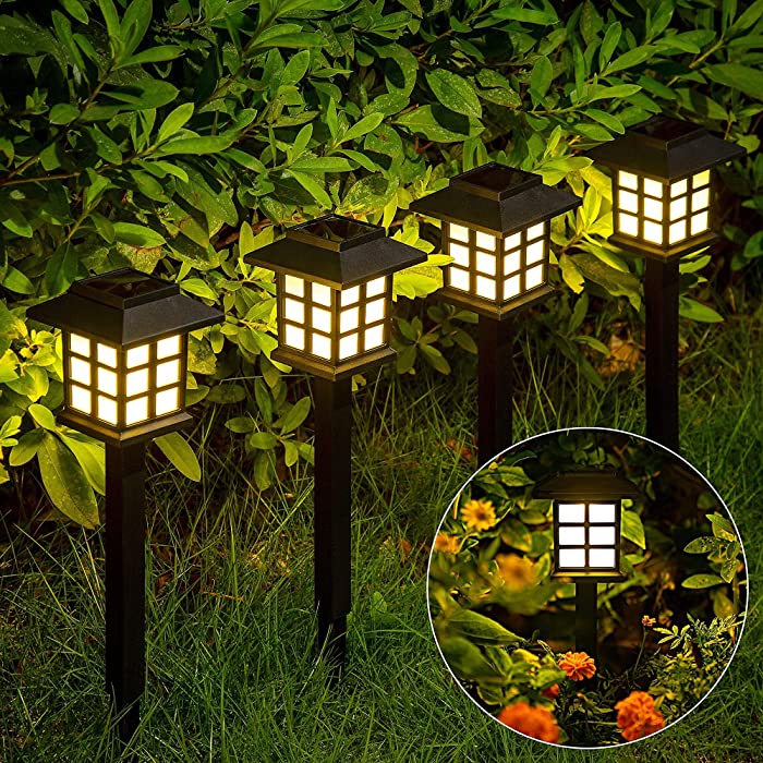 GIGALUMI Solar Pathway Lights Outdoor, 12 Pack Solar Lights Outdoor,Solar Garden Lights,Solar Walkway Lights for Garden, Landscape, Path, Yard, Patio, Driveway