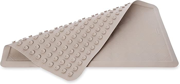 Rubbermaid Commercial Products Safti-Grip Bath Mat, Medium, Brown Stone, 1982721