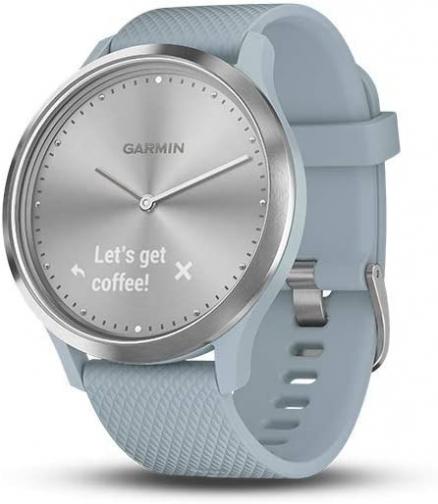 Garmin vívomove HR, Hybrid Smartwatch for Men and Women, Silver/Sea Foam (Renewed)