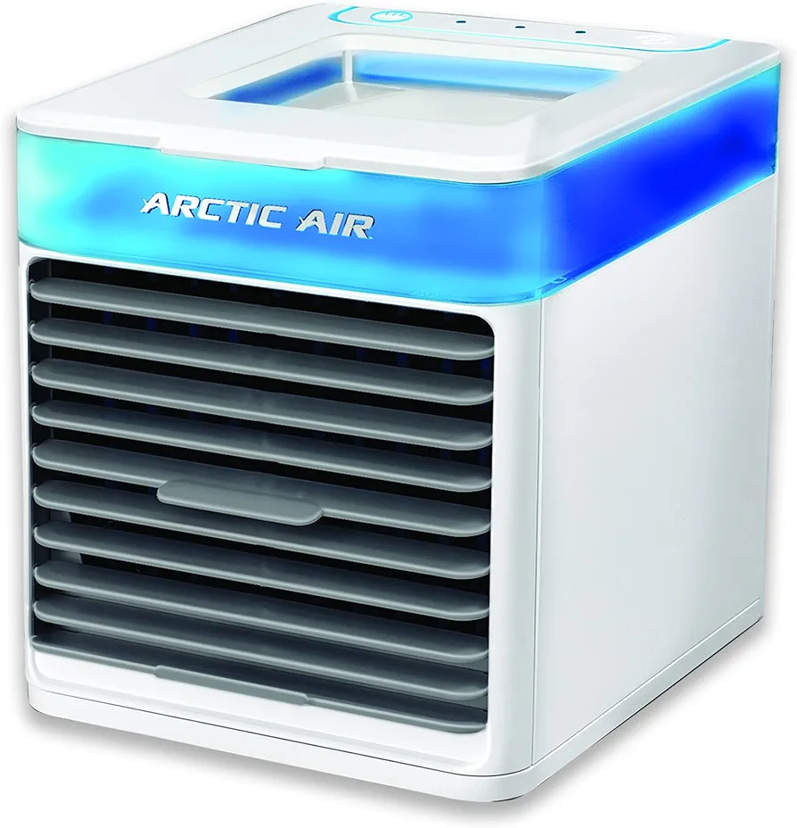 Arctic Air Pure Chill Evaporative Air Cooler By Ontel - Powerful 3-Speed Personal Space Cooler, Quiet, Lightweight And Portable For Bedroom, Office, Living Room & More