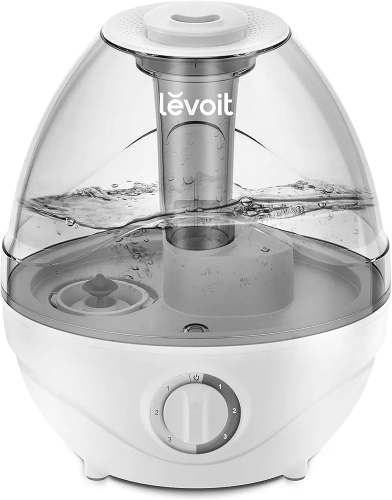 LEVOIT Humidifiers for Bedroom Large Room (2.4L Water Tank), Cool Mist for Home Whole House, Quiet for Baby Nursery, Adjustable 360° Rotation Nozzle, Ultrasonic, Auto Shut off, Night Light, BPA-Free