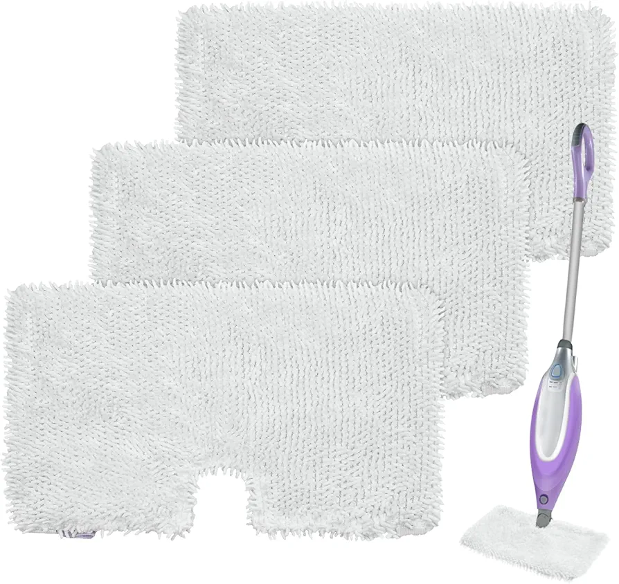 3 Pack Steam Pocket Mop Replacement Pads for Shark S3501 S3601 S3550 S3901 S3801 S2901 S2902 S3501S S3601C SE450 S3901D S3455K,Microfiber Steam Mop Pad Replacement,Reusable Mop Pads for Floor Cleaning