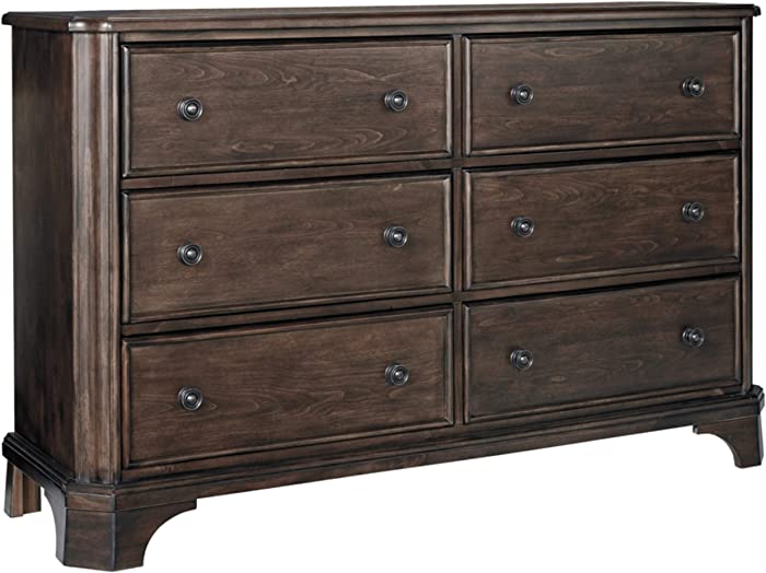 Signature Design by Ashley Adinton Traditional 6 Drawer Dresser, Brown