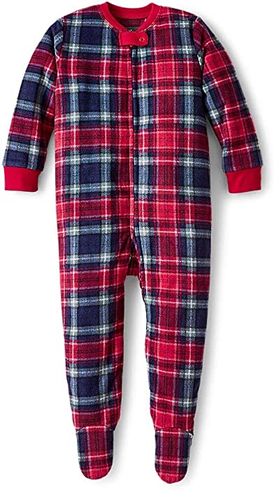 Eddie Bauer Infant Quest Fleece Footed One-Piece, Deep Red Regular