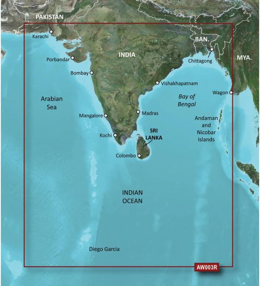 Garmin Bluechart G2 - HXAW003R - Indian Subcontinent - microSD/SD