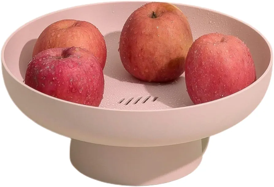 Fruit bowl Fruit Basket for Kitchen Countertop Kitchen Storage Baskets Stand Organization, Decor Centerpiece for Kitchen Counter or Dining Room Tables (Pink)