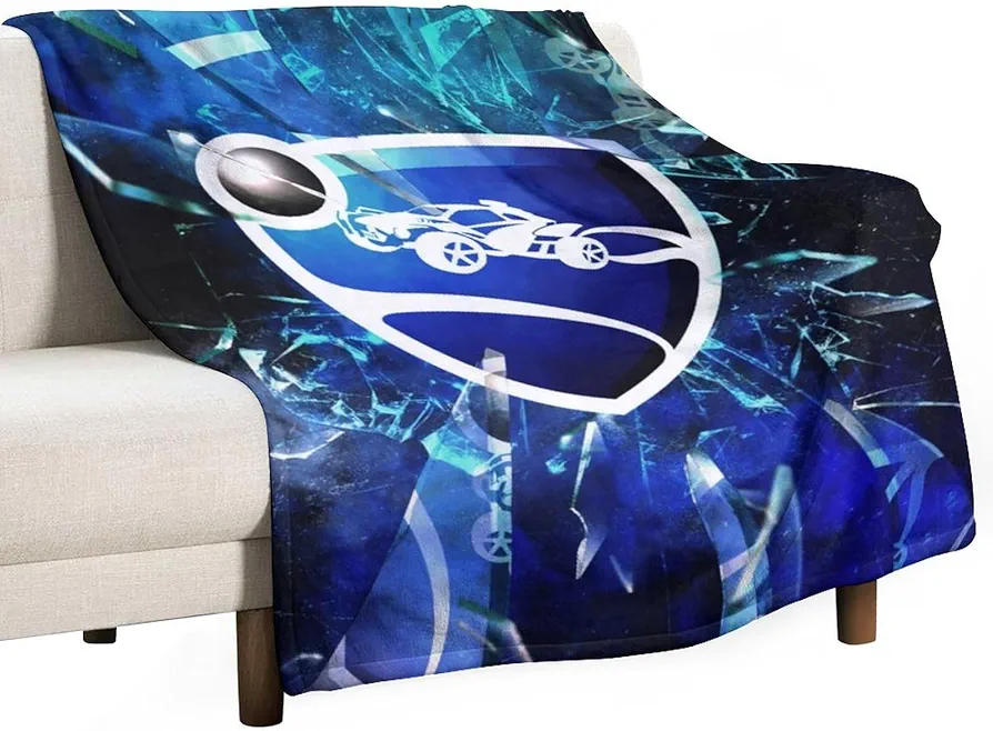 Rocket League Video Game Printed Household Soft Plush Flannel Fleece Throw Blanket for All Seasons, for Living Room, Sofa, Couch, Bed 100x130cm(40x50in), Style