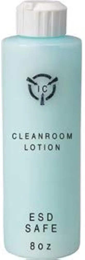 R & R Lotion ICL-8-ESD-CR I.C. Pregloving Clean Room Safe White Hand Lotion 8 oz. Squeeze ESD-Safe Bottle