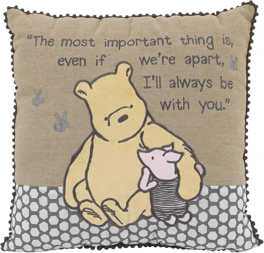 Disney Classic Pooh - A Day with Pooh - Decorative Pillow with Applique & Embroidery