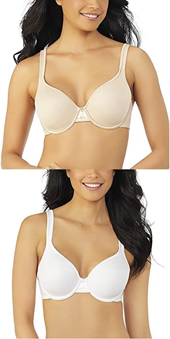 Vanity Fair Women's Body Caress Full Coverage Underwire Bra 75335 (Damask Neutral/Star White)