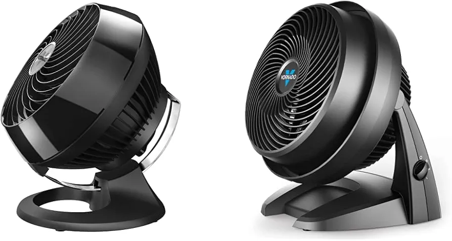 Vornado 630 Mid-Size Whole Room Air Circulator Fan & 460 Small Whole Room Air Circulator Fan with 3 Speeds, Black