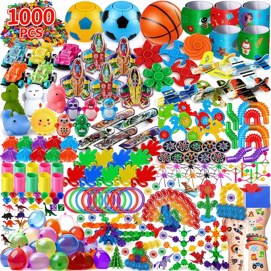 nicknack 1000PCS Party Favor for Kids Birthday Goodie Bag Fillers Classroom Prizes Box Toy Assortment Pinata Fillers