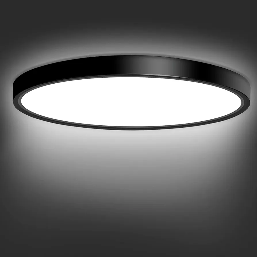 2880LM LED Flush Mount Ceiling Light, 24W 12 Inch LED Ceiling Light 5000K Daylight Surface Mount Ceiling Light Fixture for Bedroom, Living Room, Dining Room, Hallway, Laundry Room, Office