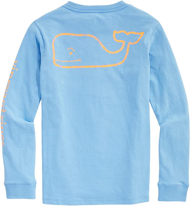 vineyard vines Boys' Long-Sleeve Glow-in-The-Dark Vintage Whale Pocket T